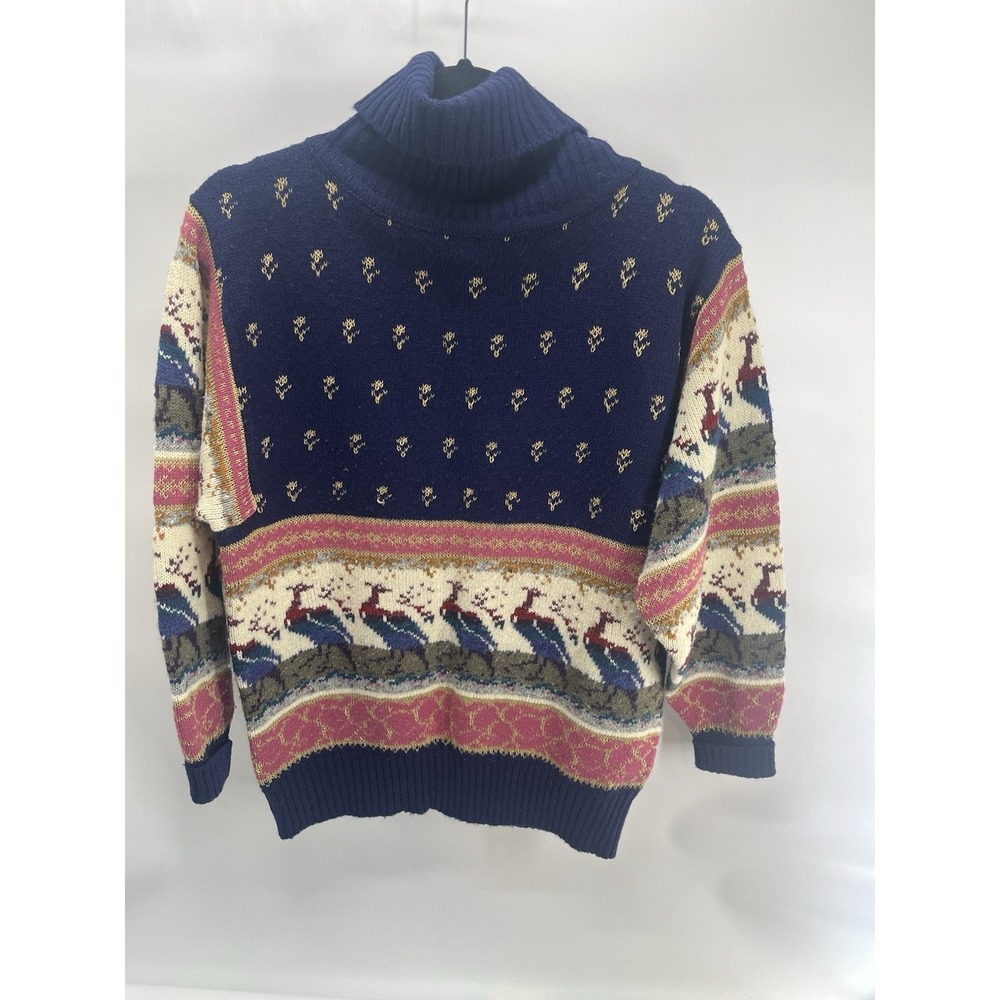 Vintage 80's Sweater Gotham Birds Womens Medium Crew Neck Pullover Taiwan